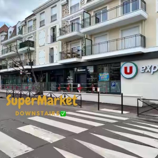 Studio Spacieux 4 Personnes Avec Terrasse Privee & Bureau - Gare A 4Min, Paris En 30Min فيليرز سور مارن المظهر الخارجي الصورة